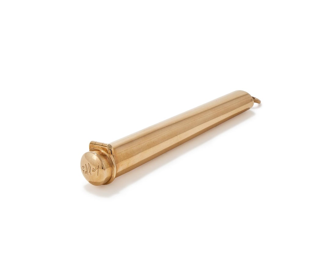 A 9 CARAT GOLD CHEROOT HOLDER HORTON & ALLDAY (1 of 3)