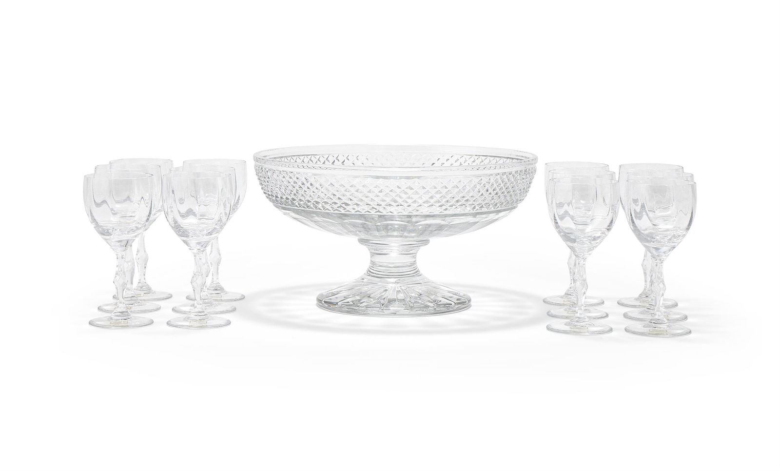 ST. LOUIS CRYSTAL, 'TRIANON' PATTERN, A PEDESTAL CENTREPIECE BOWL (1 of 4)