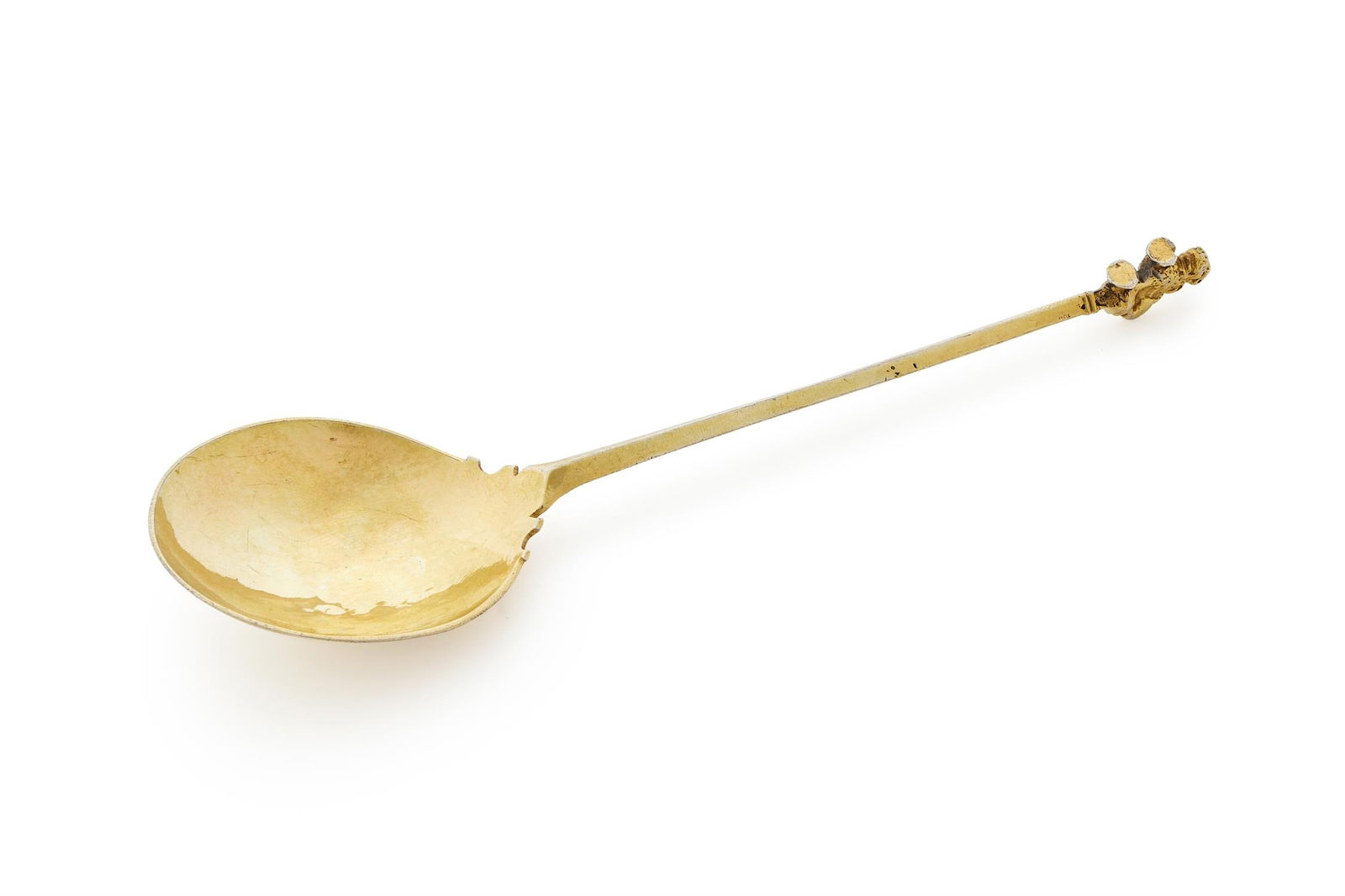 A CONTINENTAL SILVER GILT SPOON (1 of 3)