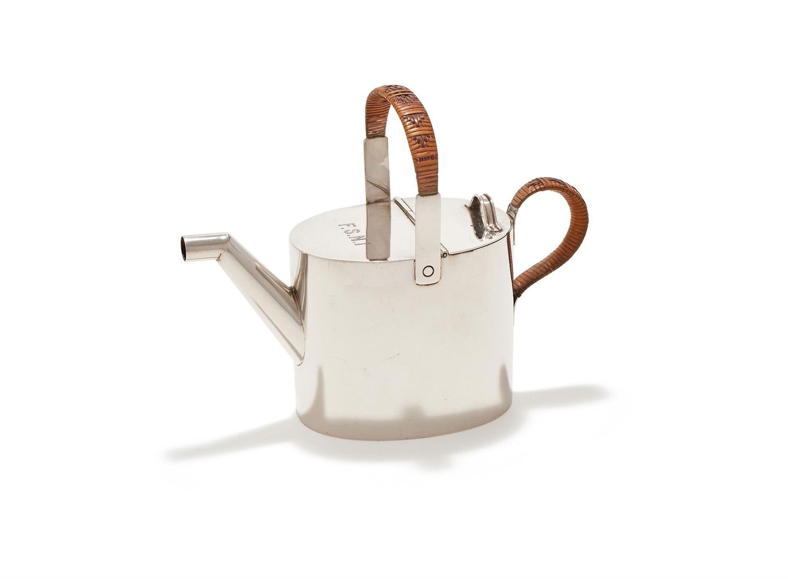 A SMALL SILVER WATERING CAN (1 of 3)