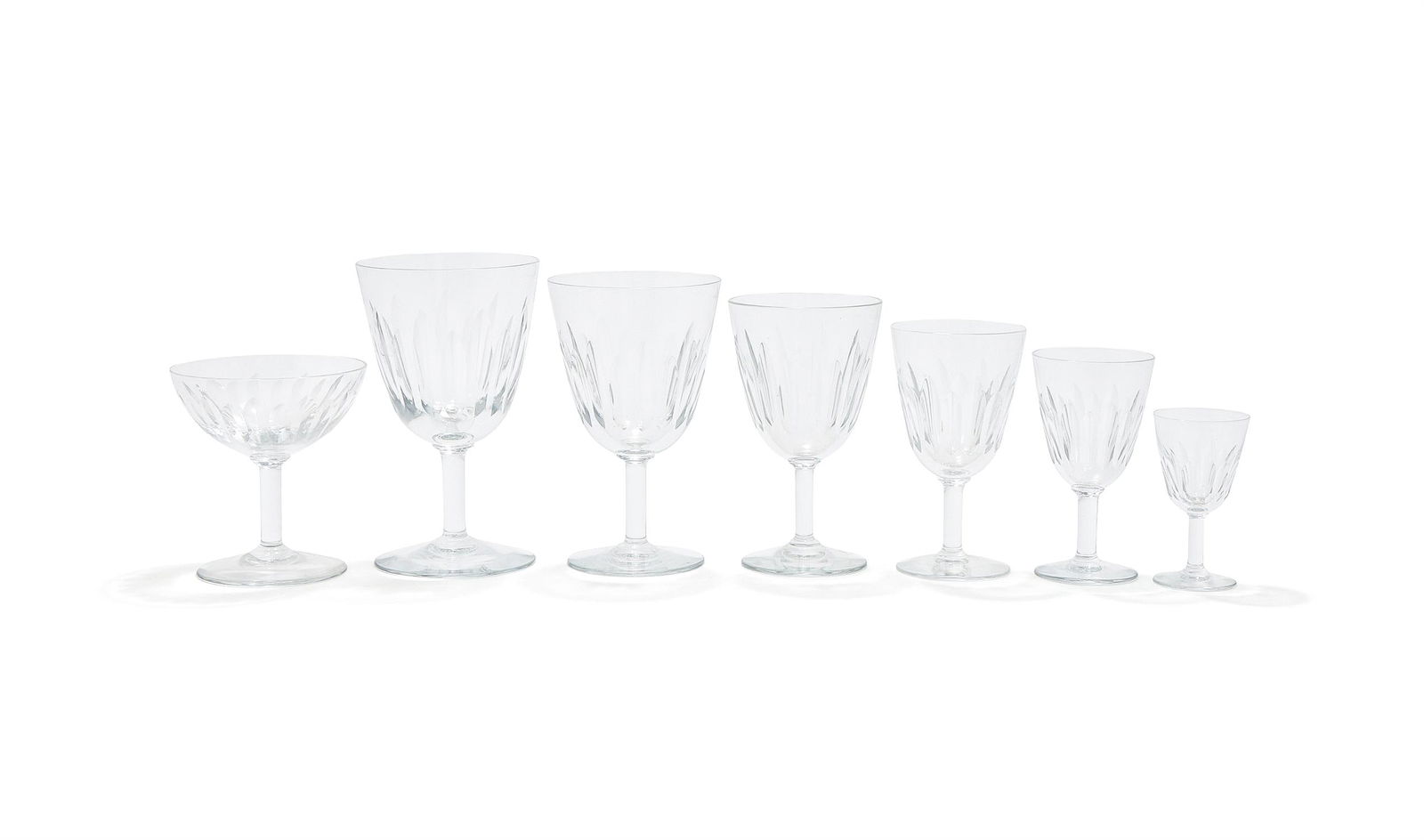 BACCARAT, LORRAINE, A CRYSTAL GLASS PART TABLE SERVICE (1 of 2)