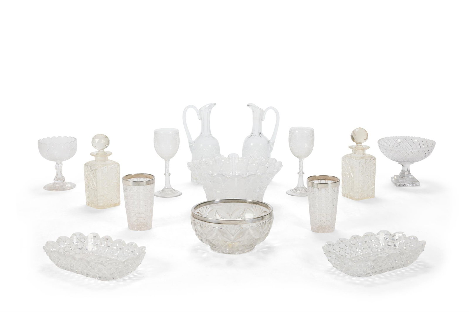 A SELECTION OF MOSTLY CUT GLASS, VARIOUS DATES MOSTLY 19TH AND 20TH CENTURIES (1 of 1)
