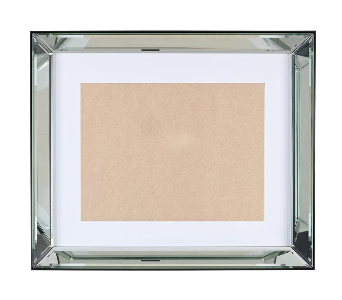 A GROUP OF SIX LARGE RECTANGULAR EBONISED AND BEVELL MIRRORED PICTURE FRAMES, OF RECENT MANUFACTURE - 2