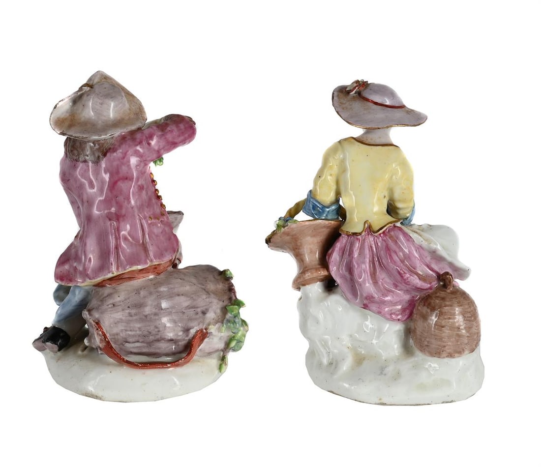 A PAIR OF BOW PORCELAIN FIGURES EMBLEMATIC OF SUMMER AND AUTUMN, CIRCA 1755 - 2