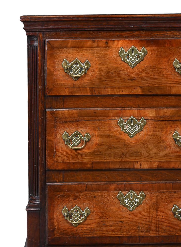 A GEORGE II OAK AND MAHOGANY BANDED LOW DRESSER, NORTH WEST ENGLAND, MID 18TH CENTURY - 2