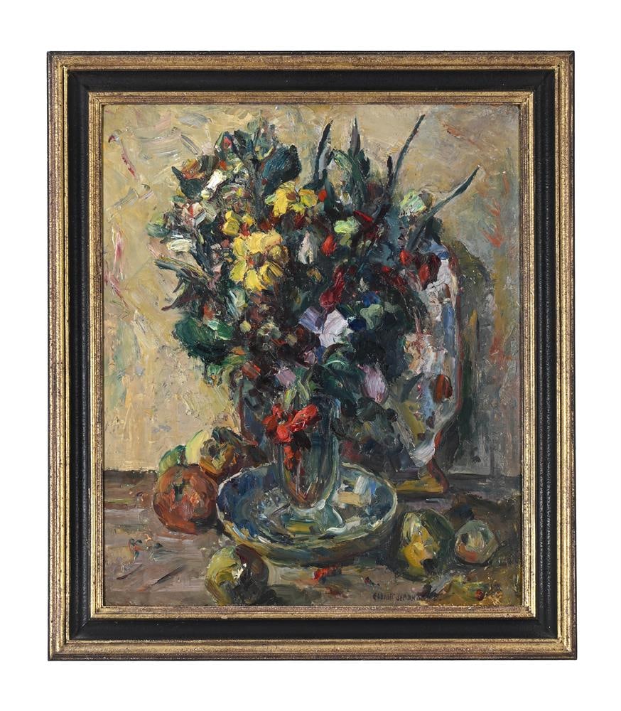 ELLIOTT SEABROOKE (BRITISH 1886-1950), STILL LIFE OF FLOWERS: ELLIOTT SEABROOKE (BRITISH 1886-1950) STILL LIFE OF FLOWERS Oil on board Signed (lower right) 60 x 50cm (23½ x 19½in.) Provenance: Private Collection,