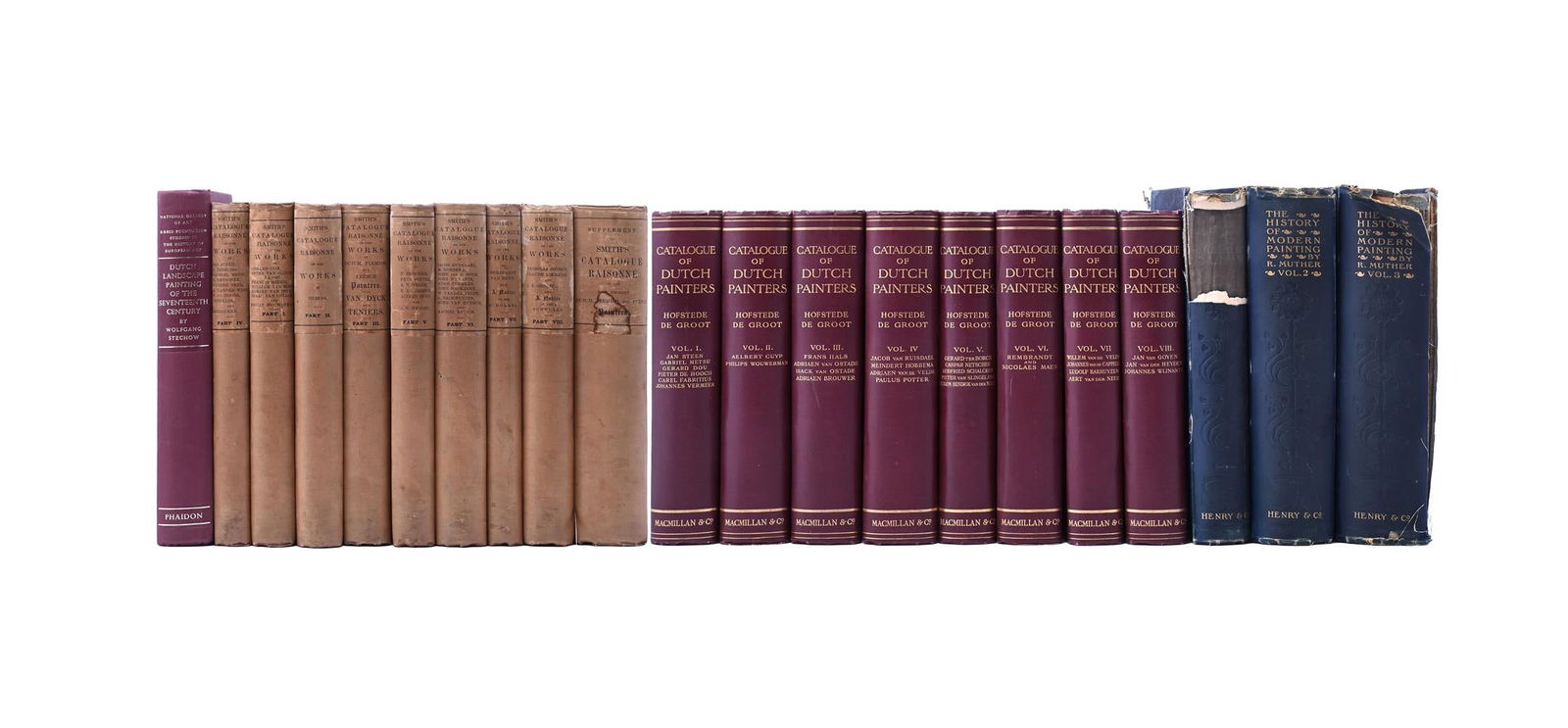 Ɵ A SELECTION OF TWENTY-ONE HARDBACK BOOKS, OF VARIOUS DATES: Ɵ A SELECTION OF TWENTY-ONE HARDBACK BOOKS WITH REFERENCE TO EUROPEAN ART, ARTISTS, AND SCHOLARS OF VARIOUS DATES Including Smith, John, "A catalogue raisonné of