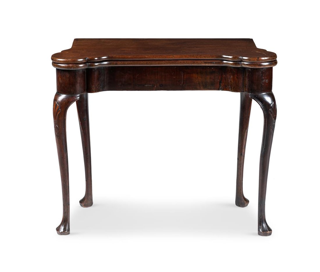 A GEORGE II MAHOGANY FOLDING CARD TABLE, IRISH, CIRCA 1750: A GEORGE II MAHOGANY FOLDING CARD TABLE IRISH, CIRCA 1750 73.5cm high, 88cm wide, 42.5cm deep (83cm when open) Condition Report: PLEASE NOTE: ALL LOTS ARE LOCATED AT