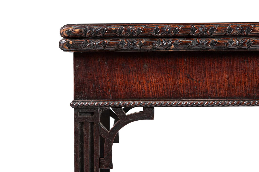 A GEORGE II MAHOGANY FOLDING CARD TABLE, IRISH, CIRCA 1750 - 3