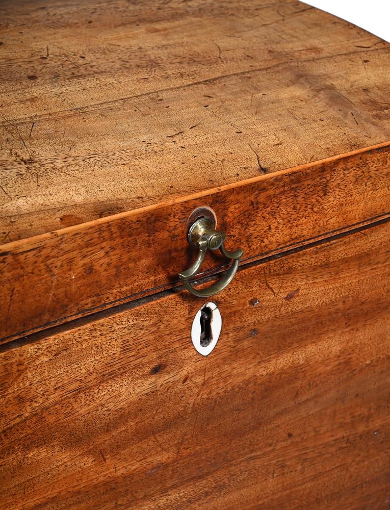 Y A GEORGE III SATINWOOD STRUNG MAHOGANY DOME TOP CELLARETTE, CIRCA 1795 - 2