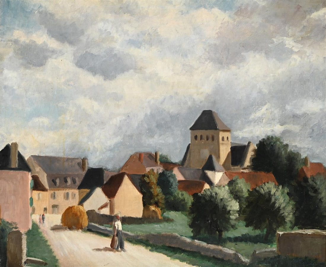 FRENCH SCHOOL (20TH CENTURY), A VIEW OF SALVIAC - 2