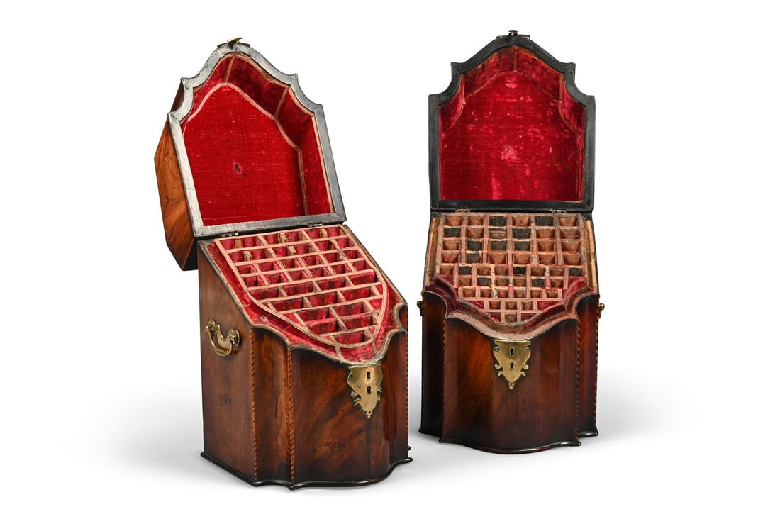 A PAIR OF GEORGE III KNIFE BOXES, CIRCA 1790 - 4
