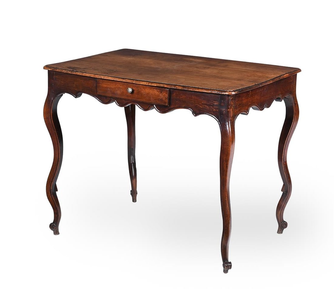 A LOUIS XV CHERRY WOOD SIDE TABLE, FRENCH PROVINCIAL, CIRCA 1765 (1 of 2)