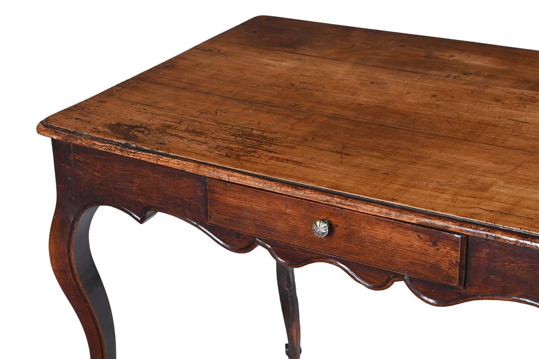 A LOUIS XV CHERRY WOOD SIDE TABLE, FRENCH PROVINCIAL, CIRCA 1765 - 2