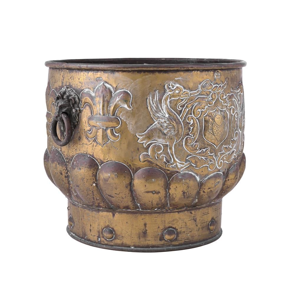A DUTCH BRASS COAL OR WOOD BUCKET, LATE 19TH CENTURY - 2