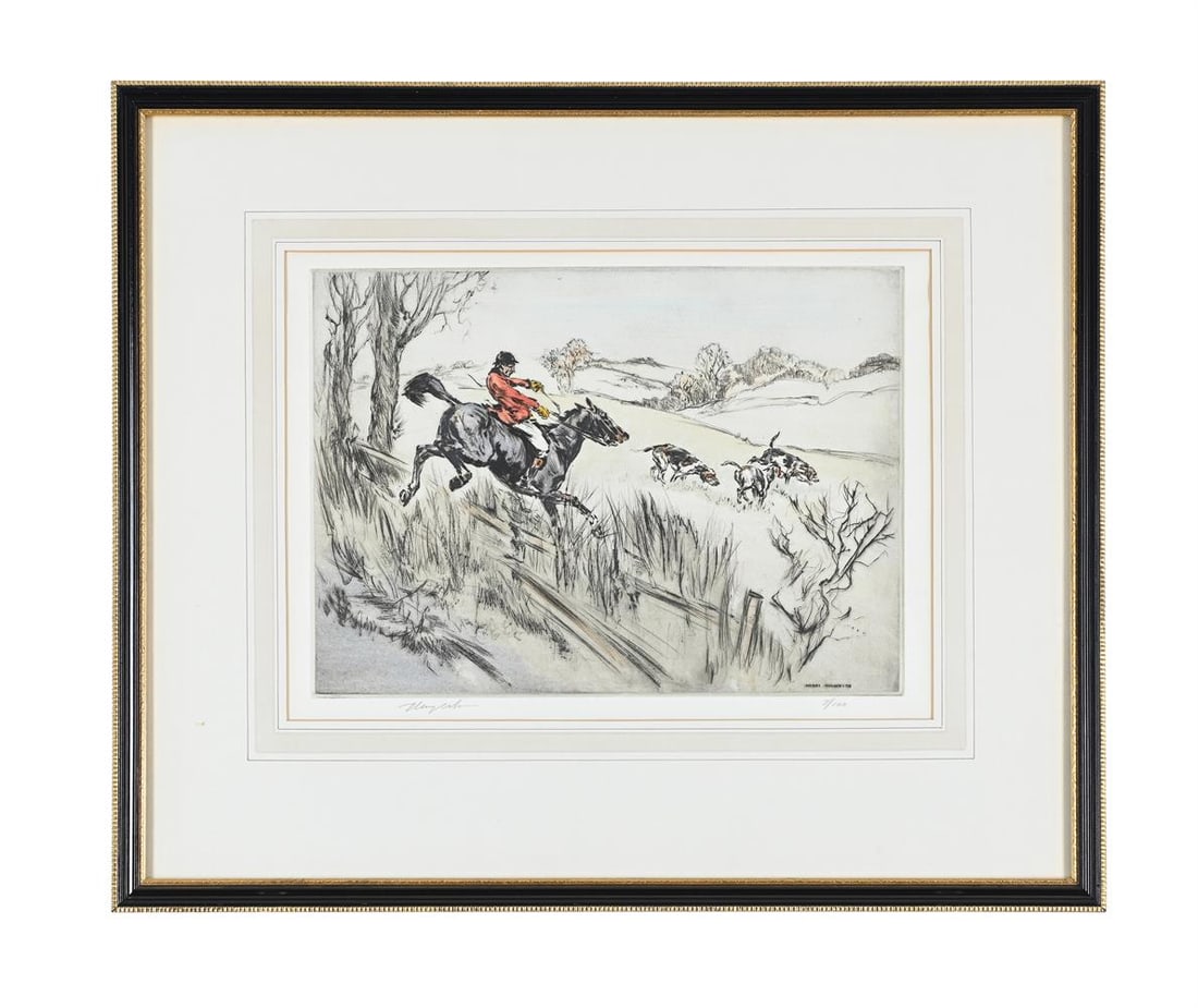 λ HENRY WILKINSON (BRITISH 1921-2011), THE HUNT, A SET OF TWO - 2