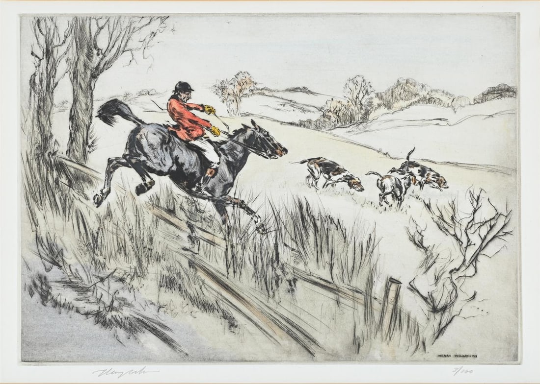 λ HENRY WILKINSON (BRITISH 1921-2011), THE HUNT, A SET OF TWO - 4