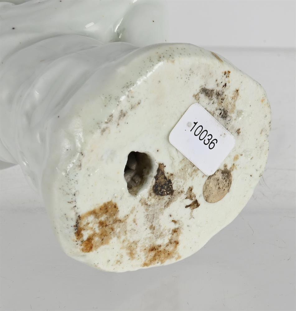 A BOW WHITE PORCELAIN FIGURE OF A HARLEQUIN FROM THE COMMEDIA DELL'ARTE, CIRCA 1752 - 3