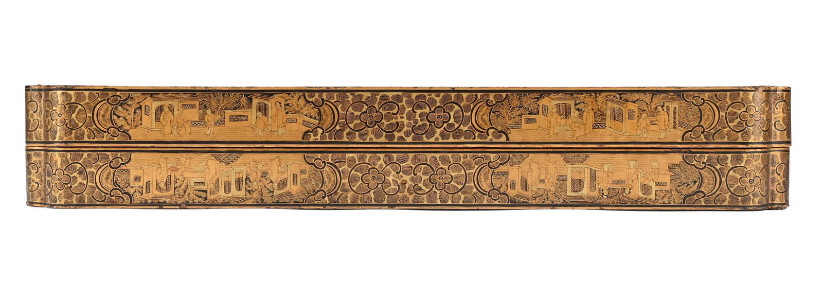 A CHINESE EXPORT BLACK AND GOLD LACQUER CHESS AND BACKGAMMON BOARD, FIRST HALF 19TH CENTURY - 4