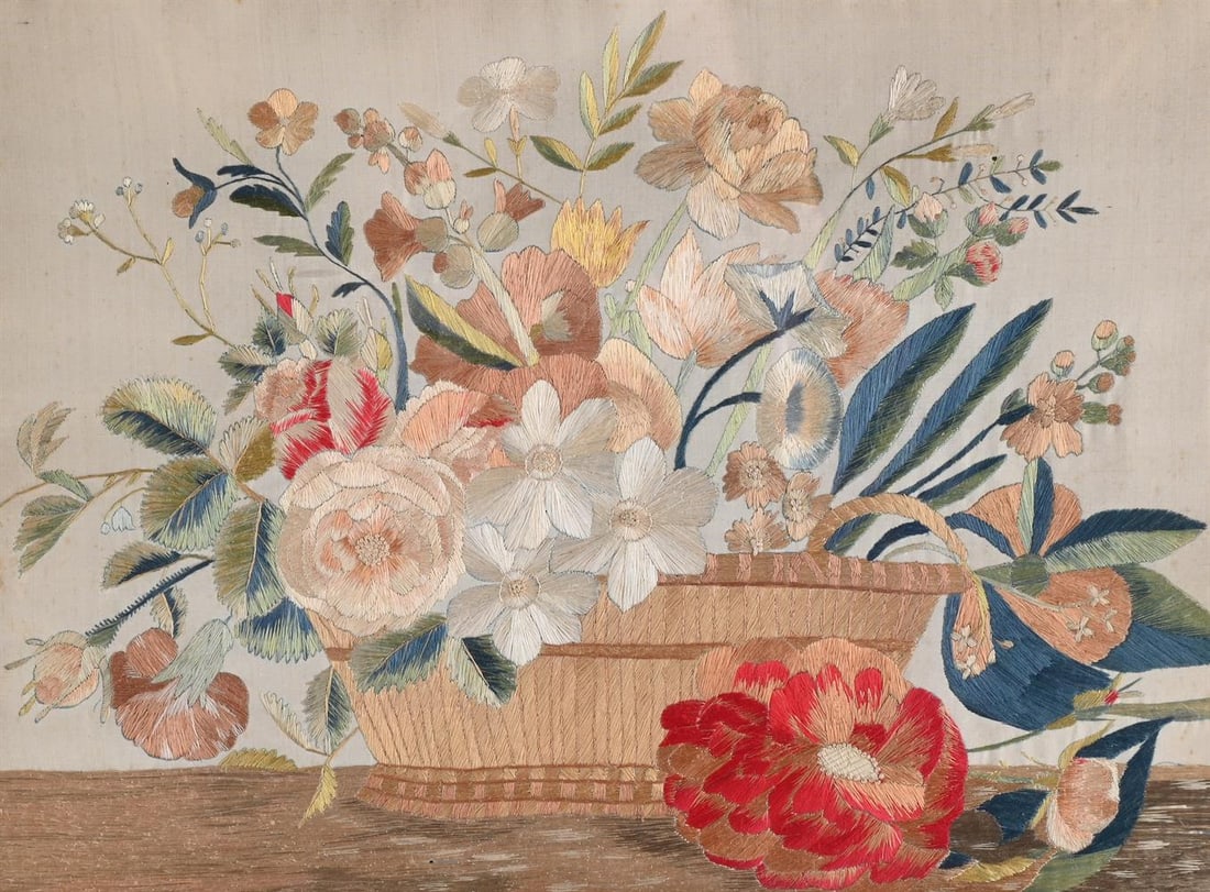 A LATE REGENCY SILKWORK EMBROIDERY PICTURE, CIRCA 1820-1840 - 2