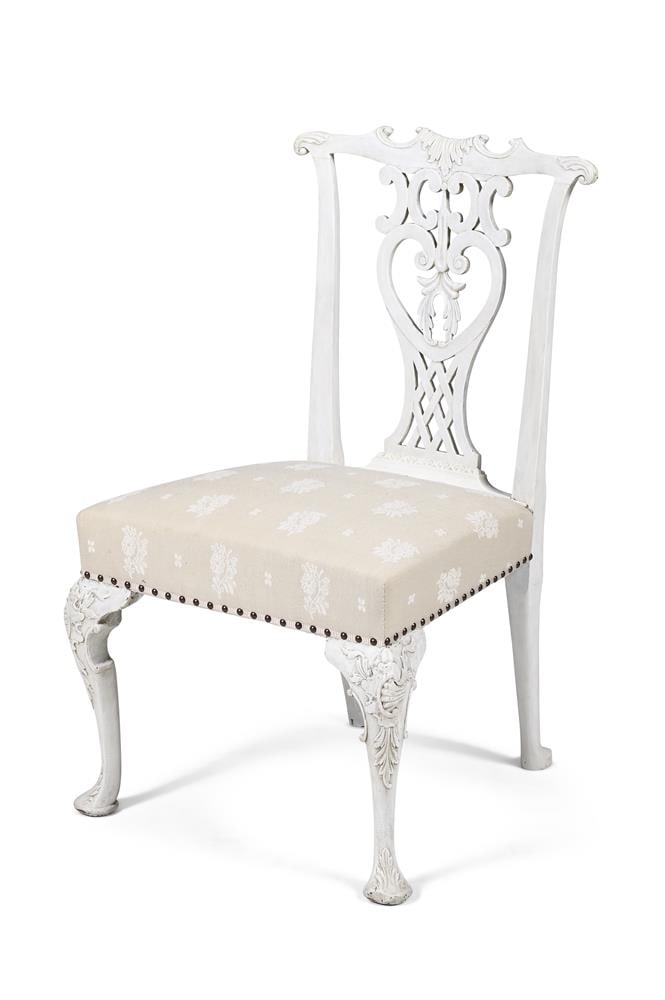 A GEORGE III WHITE PAINTED SIDE CHAIR, CIRCA 1770: A GEORGE III WHITE PAINTED SIDE CHAIR CIRCA 1770 97cm high, 58cm wide, 58cm deep Condition Report: PLEASE NOTE: ALL LOTS ARE LOCATED AT SACKVILLE WEST STORAGE IN ANDOVER