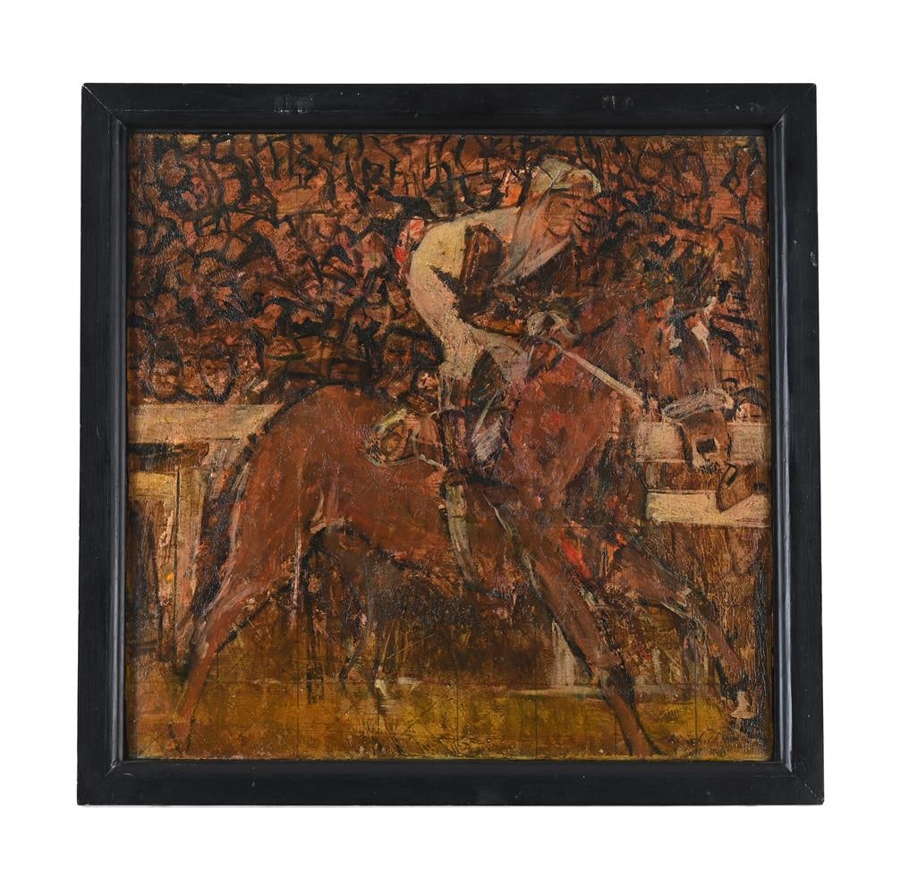 λ MARTIN CHURCHILL (BRITISH B.1954), HORSE AND JOCKEY (1 of 3)