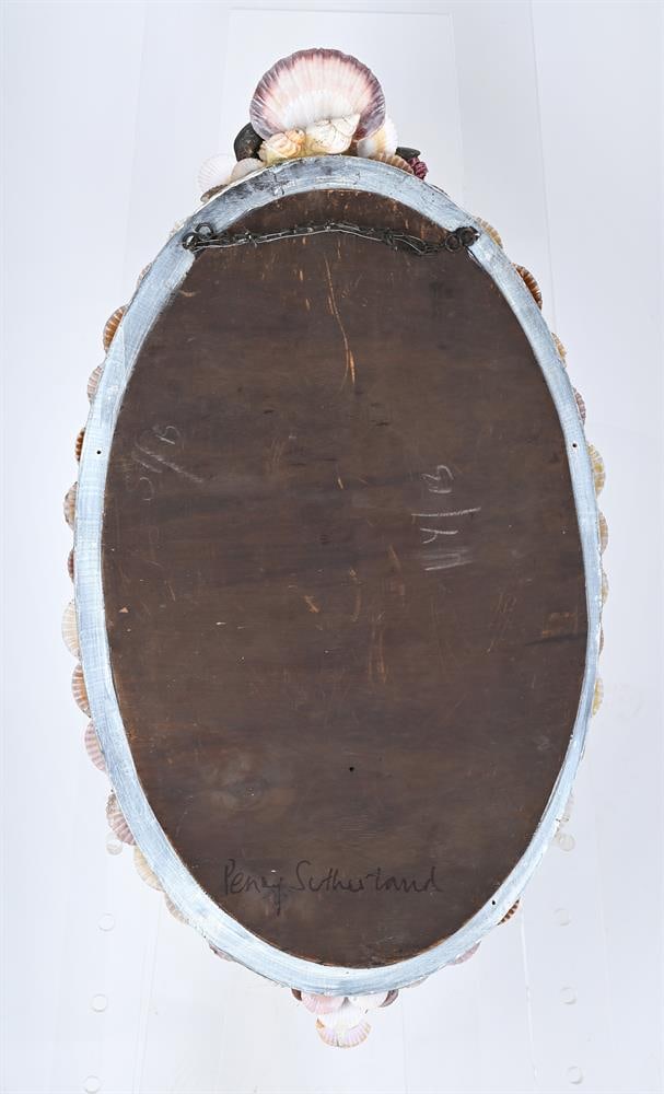 Y A SHELL AND CORAL ENCRUSTED OVAL WALL MIRROR, 1920S AND LATER ENCRUSTED - 2