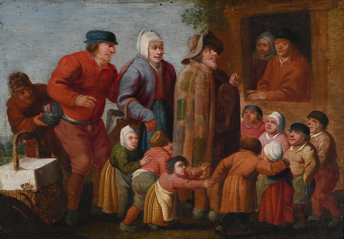 MANNER OF PIETER BRUEGEL, THE HURDY-GURDY PLAYER - 2