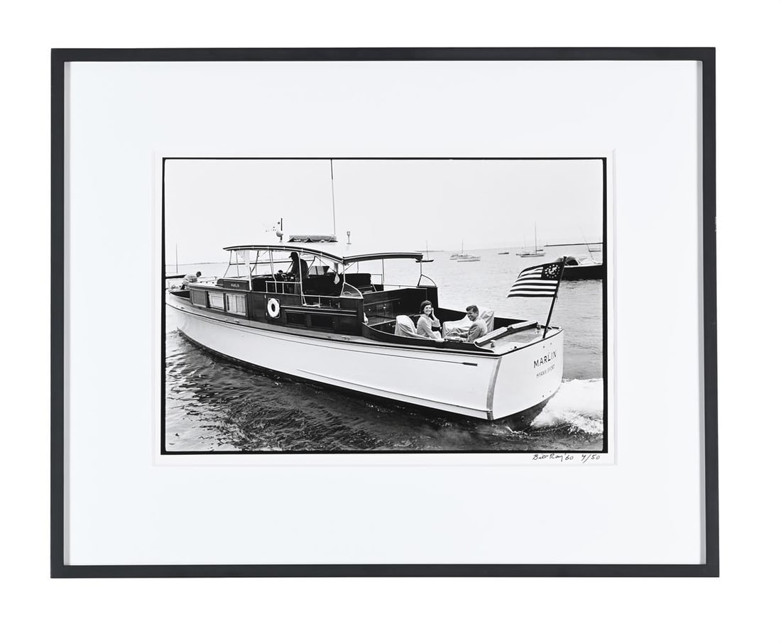 BILL RAY (AMERICAN 1936-2020), SENATOR JOHN F KENNEDY AND JACQUI KENNEDY ABOARD THE MARLIN: BILL RAY (AMERICAN 1936-2020) SENATO