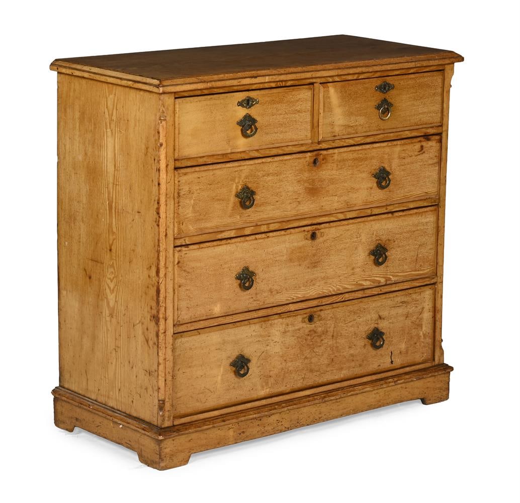 A VICTORIAN ASH CHEST OF DRAWERS, IN THE MANNER OF MORISON & CO., CIRCA 1880 (1 of 3)