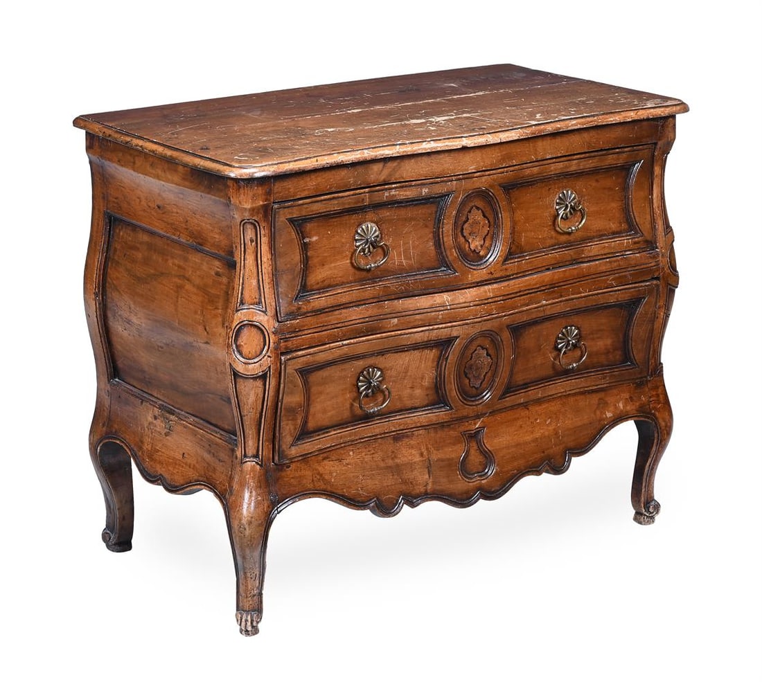 A WALNUT COMMODE, FRENCH PROVINCIAL, 19TH CENTURY: A WALNUT COMMODE FRENCH PROVINCIAL, 19TH CENTURY 89cm high, 108cm wide, 60cm deep Condition Report: PLEASE NOTE: ALL LOTS ARE LOCATED AT SACKVILLE WEST STORAGE IN