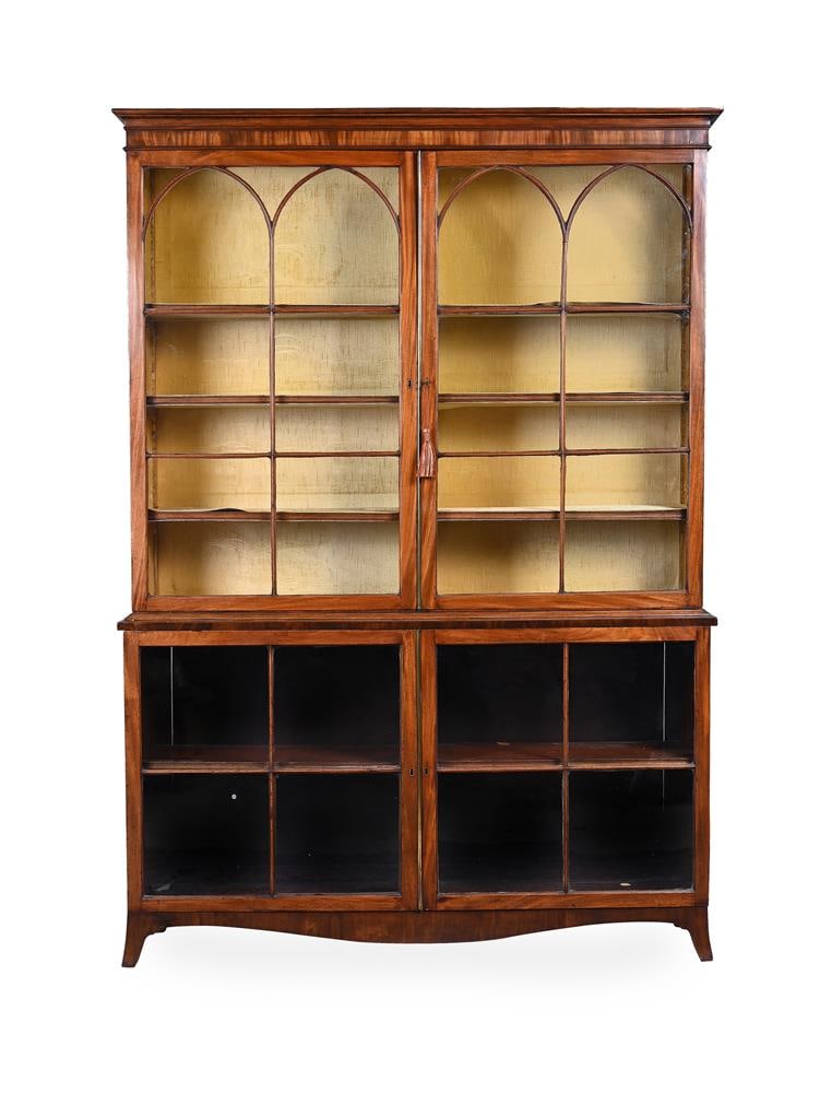 A MAHOGANY GLAZED BOOKCASE, CIRCA 1810 (1 of 2)