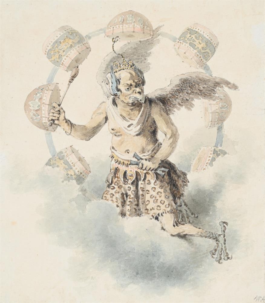 WILLIAM ALEXANDER (BRITISH 1767-1816), CHINESE JUPITER: WILLIAM ALEXANDER (BRITISH 1767-1816) CHINESE JUPITER Watercolour and pencil Signed with initials (lower right) 13 x 11.5cm (5 x 4½in.) Provenance: Thomas