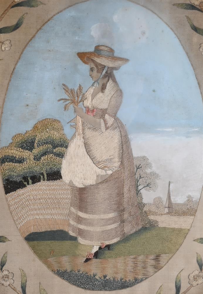 TWO LATE GEORGE III OR REGENCY SILKWORK EMBROIDERY PICTURES, CIRCA 1800-1840 - 3