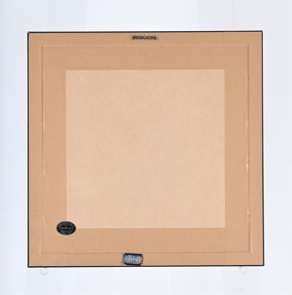 A GROUP OF SIX SQUARE EBONISED AND BEVELL MIRRORED PICTURE FRAMES, OF RECENT MANUFACTURE - 8