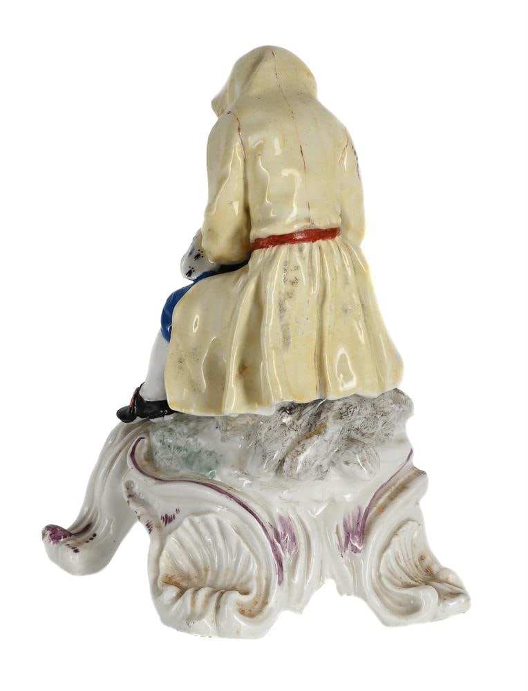 A BOW PORCELAIN MODEL EMBLEMATIC OF WINTER FROM A SERIES OF THE FOUR SEASONS, CIRCA 1765 - 2