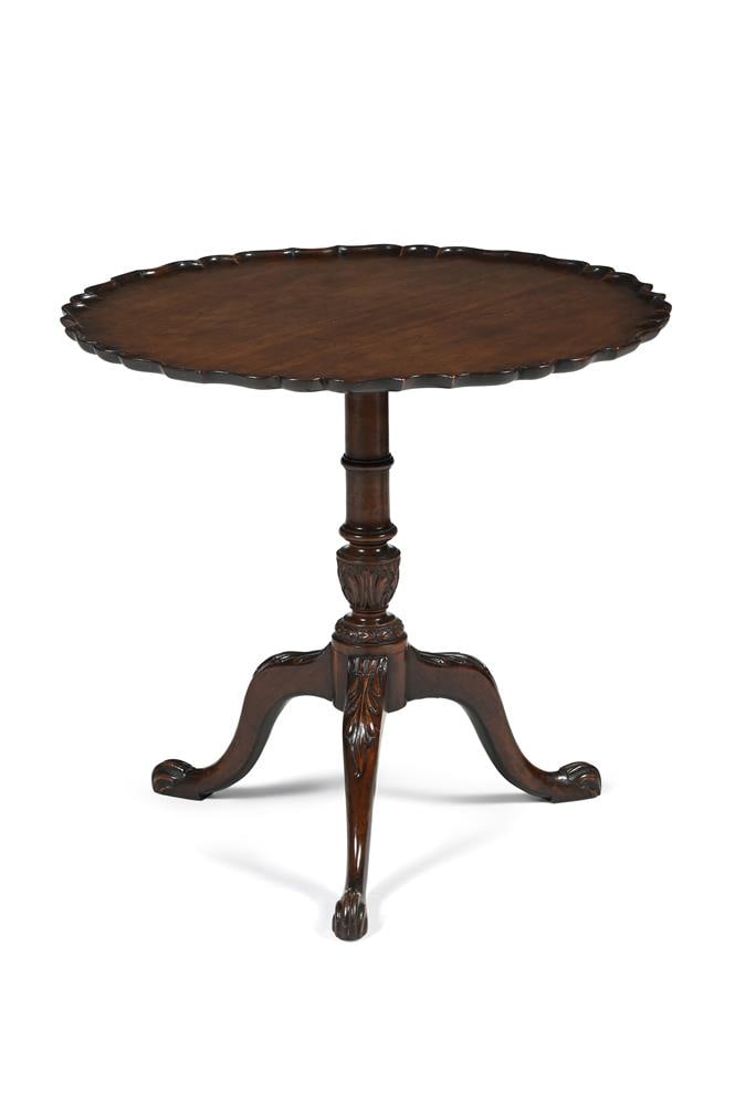 A GEORGE III MAHOGANY PIE CRUST TRIPOD TABLE, CIRCA 1790 - 2