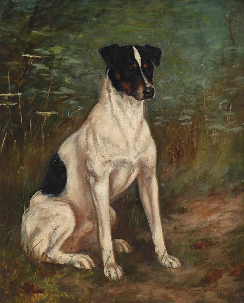 CHARLES E. GATEHOUSE (BRITISH 1866-1952), PORTRAIT OF A JACK RUSSELL - 2