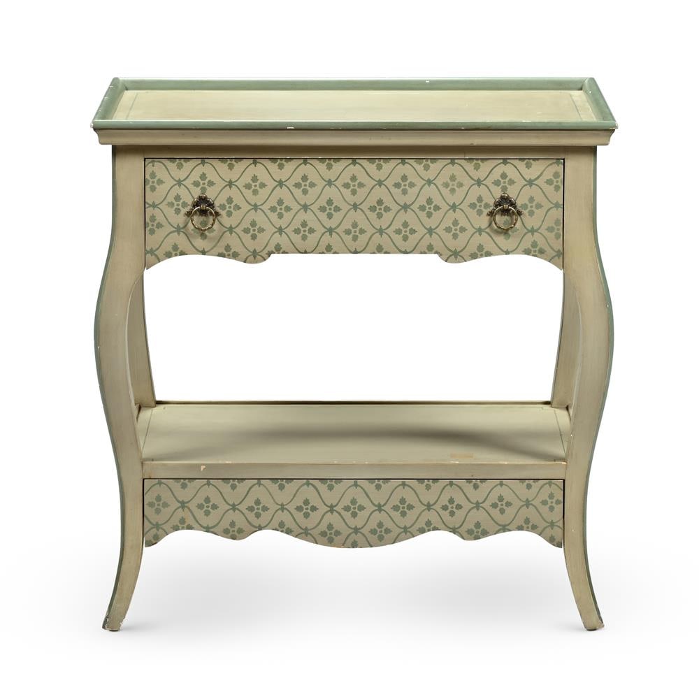 A PAINTED TWO TIER SIDETABLE, POSSIBLY SUPPLIED BY COLEFAX & FOWLER, SECOND HALF 20TH CENTURY - 2