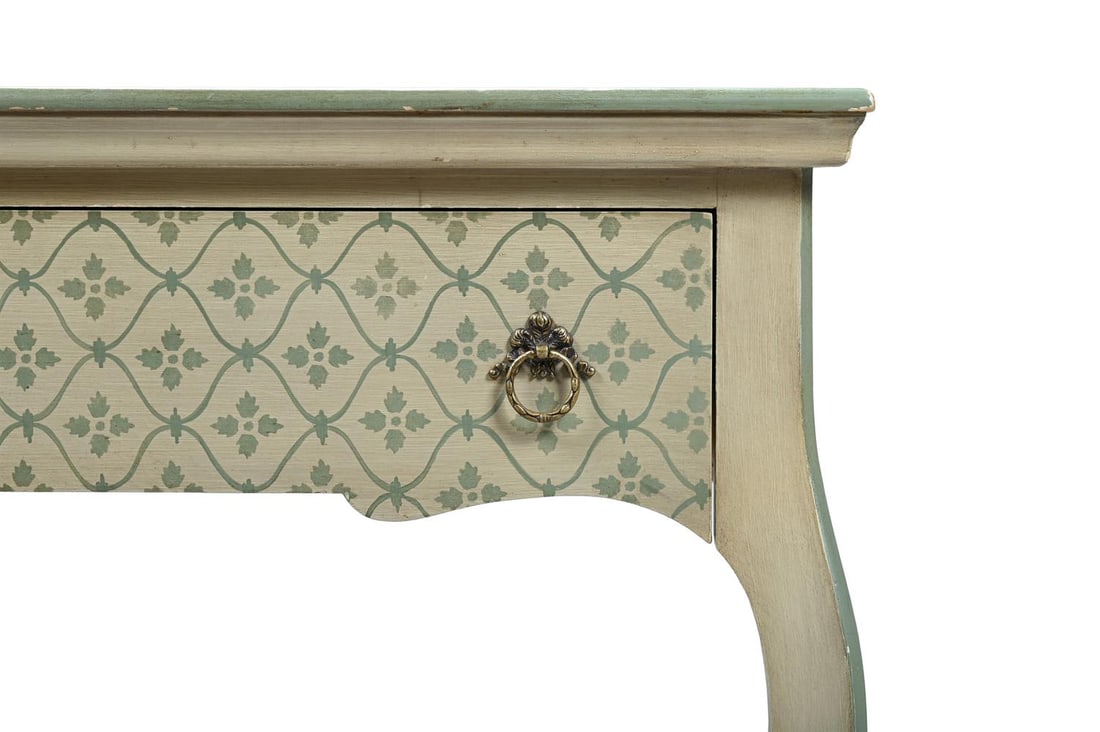 A PAINTED TWO TIER SIDETABLE, POSSIBLY SUPPLIED BY COLEFAX & FOWLER, SECOND HALF 20TH CENTURY - 3