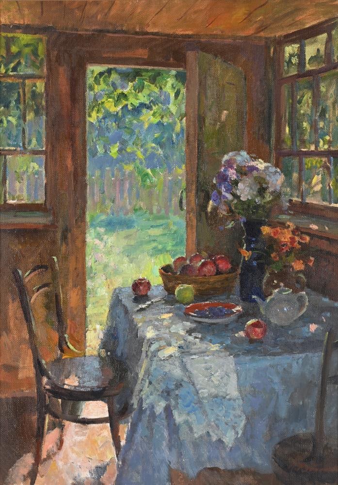 PAVEL RYABINSKY (RUSSIAN B. 1963), ON THE VERANDA - 2