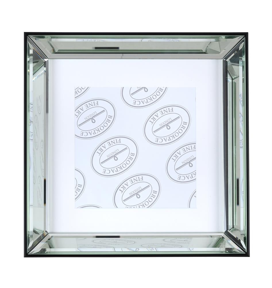 A GROUP OF EIGHT EBONISED AND BEVELL MIRRORED PICTURE FRAMES, OF RECENT MANUFACTURE - 2