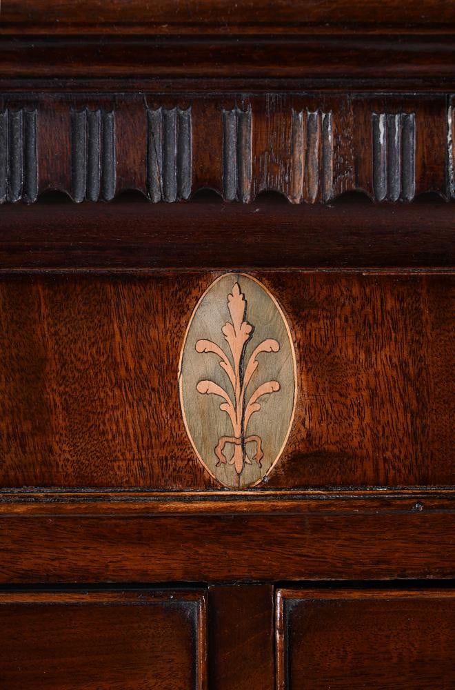 Y A GEORGE III MAHOGANY CHEST ON CHEST, CIRCA 1800 - 4