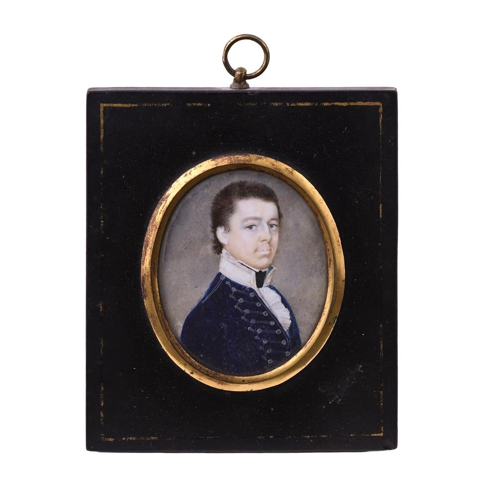 Y EARLY 19TH CENTURY ENGLISH SCHOOL, MINIATURE PORTRAIT OF COLONEL HENRY MASON H.E.I.C.S (1773-1820) (1 of 2)