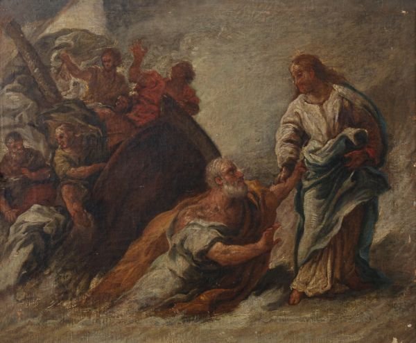 Italian School (18th century) Religious scene Oil