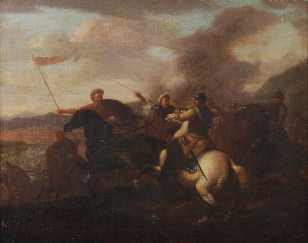 Follower of Georg Philipp Rugendas A cavalry skirm - 2