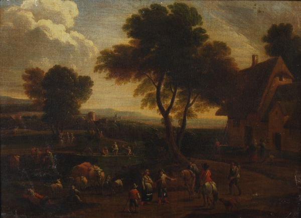 Circle of Pieter Bout A river landscape with trave