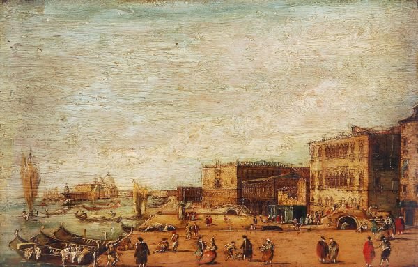 Manner of Francesco Guardi The Riva degli Schiavon