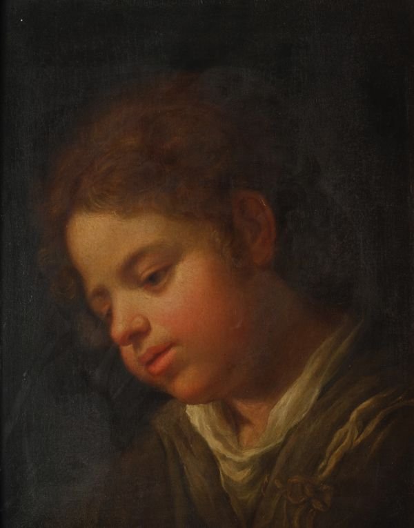 Follower of Jean-Baptiste Greuze Portrait of a you