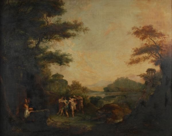 Follower of George Barratt A Bacchanal in a landsc